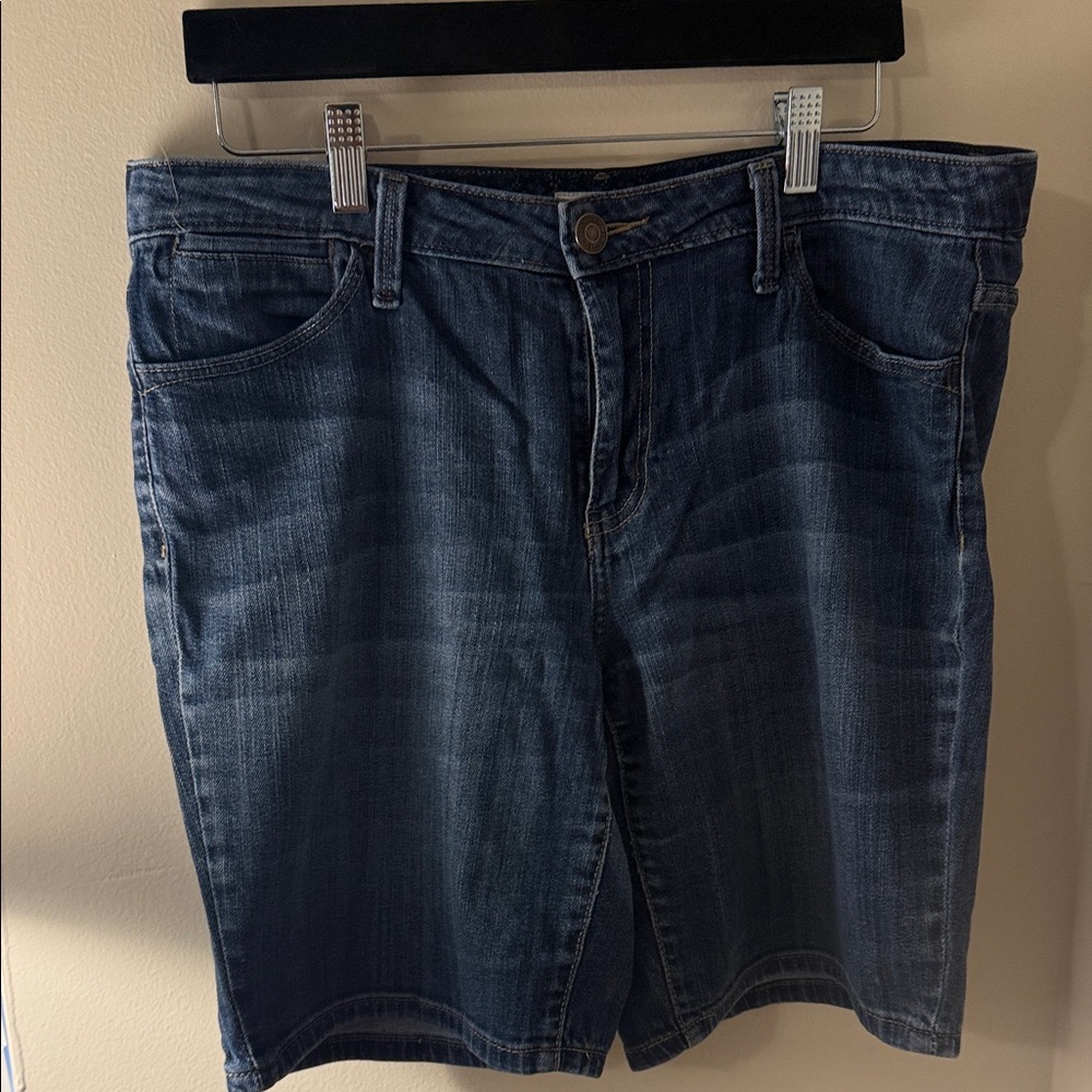 Dark Wash Denim Bermuda Shorts
